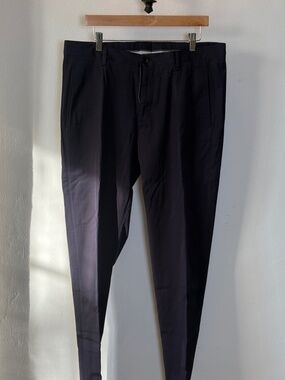 Giorgio Armani Navy Blue Stretch Tailored Dress Pants Trousers IT 52